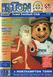 Programme: Luton Town FC vs Northampton Town (26th Dec 1997)