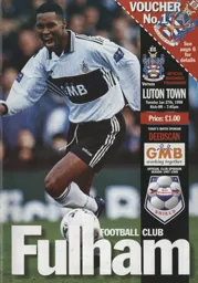 Programme: Fulham vs Luton Town FC (27th Jan 1998)