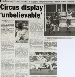 Match Report: Luton Town FC vs Bournemouth (31st Jan 1998)