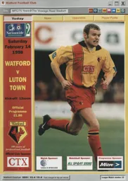 Programme: Watford vs Luton Town FC (14th Feb 1998)