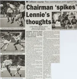 Match Report: Luton Town FC vs Bristol City (21st Feb 1998)