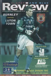Programme: Burnley vs Luton Town FC (14th Mar 1998)
