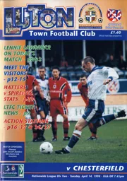 Programme: Luton Town FC vs Chesterfield (14th Apr 1998)