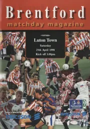 Programme: Brentford vs Luton Town FC (25th Apr 1998)