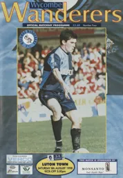 Programme: Wycombe Wanderers vs Luton Town FC (8th Aug 1998)
