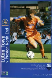 Programme: Luton Town FC vs Preston North End (15th Aug 1998)