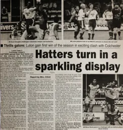 Match Report: Luton Town FC vs Colchester United (29th Aug 1998)