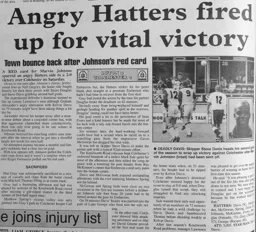 Match Report: Luton Town FC vs Colchester United (29th Aug 1998)