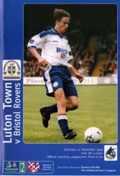 Programme: Luton Town FC vs Bristol Rovers (12th Sep 1998)