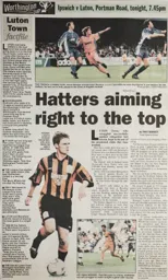 Match Report: Ipswich Town vs Luton Town FC (15th Sep 1998)