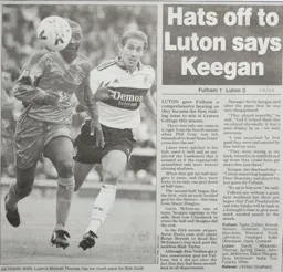 Match Report: Fulham vs Luton Town FC (3rd Oct 1998)