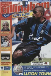 Programme: Gillingham vs Luton Town FC (24th Oct 1998)