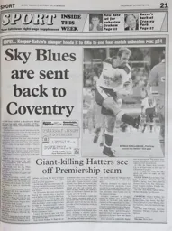 Match Report: Luton Town FC vs Coventry City (27th Oct 1998)