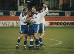 Phil Gray celebrates his winning goal!