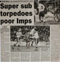 Match Report: Lincoln City vs Luton Town FC (21st Nov 1998)