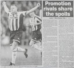 Match Report: Luton Town FC vs Manchester City (28th Nov 1998)