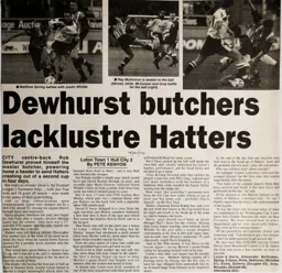 Match Report: Luton Town FC vs Hull City (5th Dec 1998)