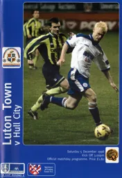 Programme: Luton Town FC vs Hull City (5th Dec 1998)