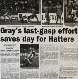 Match Report: Macclesfield Town vs Luton Town FC (12th Dec 1998)