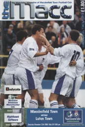 Programme: Macclesfield Town vs Luton Town FC (12th Dec 1998)