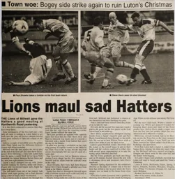 Match Report: Luton Town FC vs Millwall (19th Dec 1998)