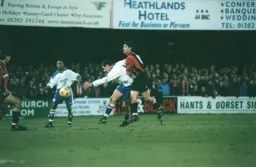 Matthew Spring shoots towards goal