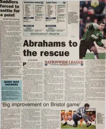 Match Report: Colchester United vs Luton Town FC (2nd Jan 1999)