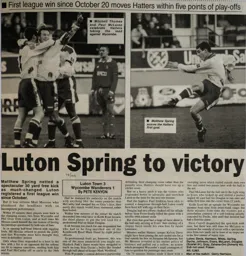 Match Report: Luton Town FC vs Wycombe Wanderers (9th Jan 1999)