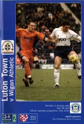 Programme: Luton Town FC vs Wigan Athletic (23rd Jan 1999)