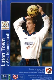 Programme: Luton Town FC vs Bournemouth (30th Jan 1999)