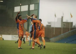 Andrew Fotiadis celebrating his goal