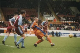Andrew Fotiadis eyes the ball