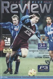 Programme: Burnley vs Luton Town FC (6th Feb 1999)
