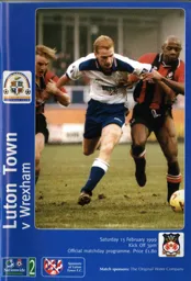 Programme: Luton Town FC vs Wrexham (13th Feb 1999)