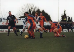 Michael McIndoe with the ball under control