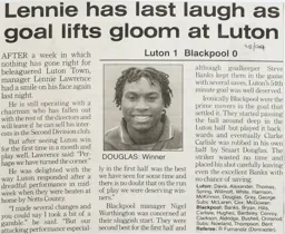Match Report: Luton Town FC vs Blackpool (27th Feb 1999)