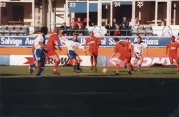 Gerry Harrison playing a through ball