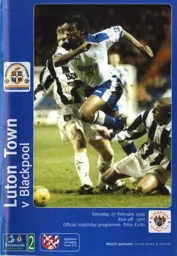 Programme: Luton Town FC vs Blackpool (27th Feb 1999)