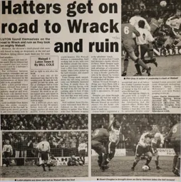 Match Report: Walsall vs Luton Town FC (6th Mar 1999)