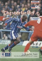 Programme: Chesterfield vs Luton Town FC (20th Mar 1999)