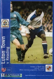 Programme: Luton Town FC vs Reading (23rd Mar 1999)