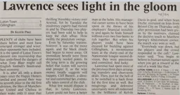 Match Report: Luton Town FC vs Gillingham (27th Mar 1999)