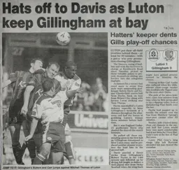 Match Report: Luton Town FC vs Gillingham (27th Mar 1999)