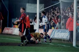 Tony Thorpe celebrates the goal