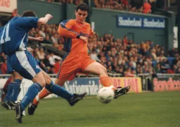 Matthew Spring goes for the ball