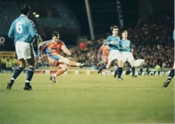 Matthew Spring shoots at goal