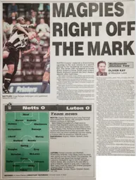 Match Report: Notts County vs Luton Town FC (7th Aug 1999)