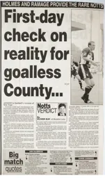 Match Report: Notts County vs Luton Town FC (7th Aug 1999)