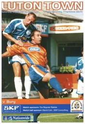 Programme: Luton Town FC vs Bury (4th Sep 1999)