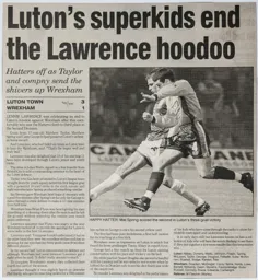 Match Report: Luton Town FC vs Wrexham (11th Sep 1999)